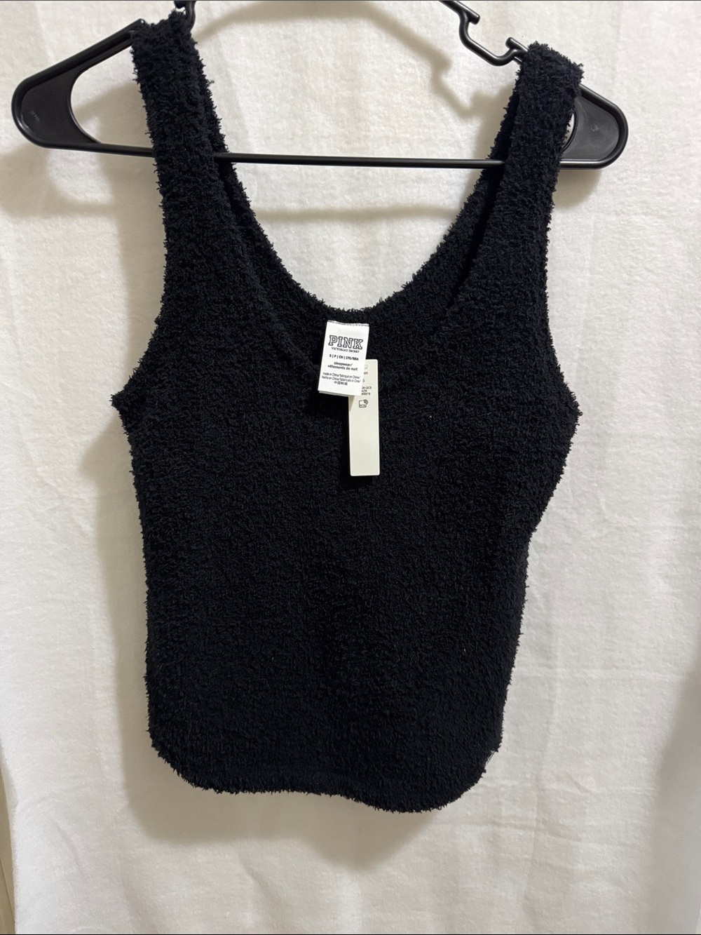 PINK Victoria's Secret Black Terry Scoop Tank